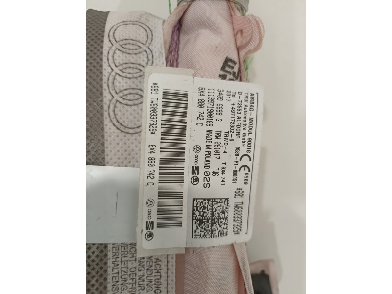 Recambio de airbag cortina delantero derecho para audi a1 (8xk) attraction referencia OEM IAM 8X4880742C 34096686G 