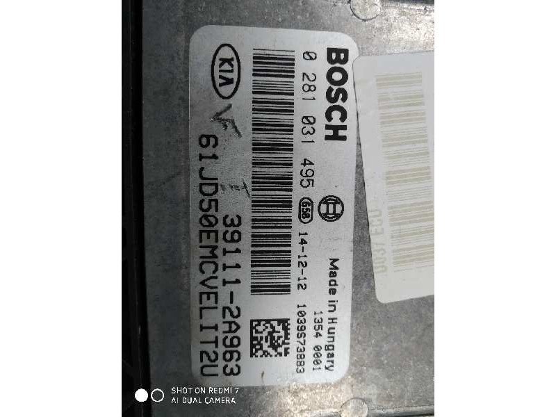 Recambio de centralita motor uce para kia cee´d drive referencia OEM IAM 391112A963 0281031495 
