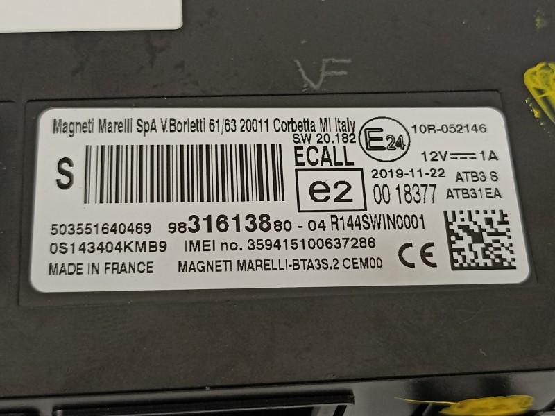 Recambio de modulo electronico para citroën c4 picasso feel referencia OEM IAM 9831613880  