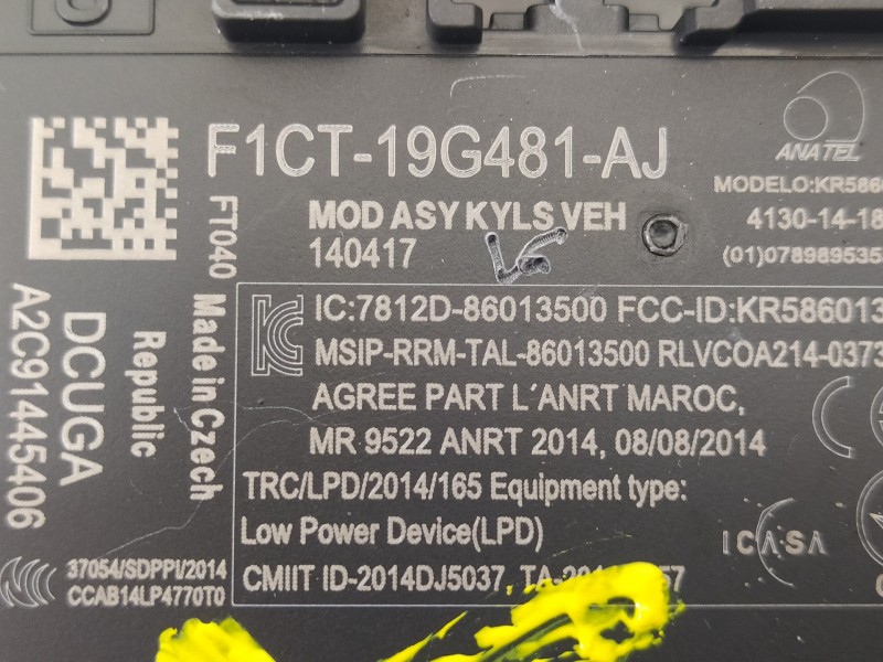 Recambio de modulo electronico para ford kuga (cbs) st-line referencia OEM IAM F1CT19G481AJ  