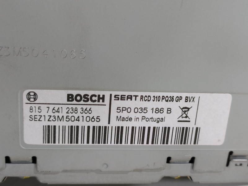 Recambio de sistema audio / radio cd para seat leon (1p1) reference copa referencia OEM IAM 5P0035186B  