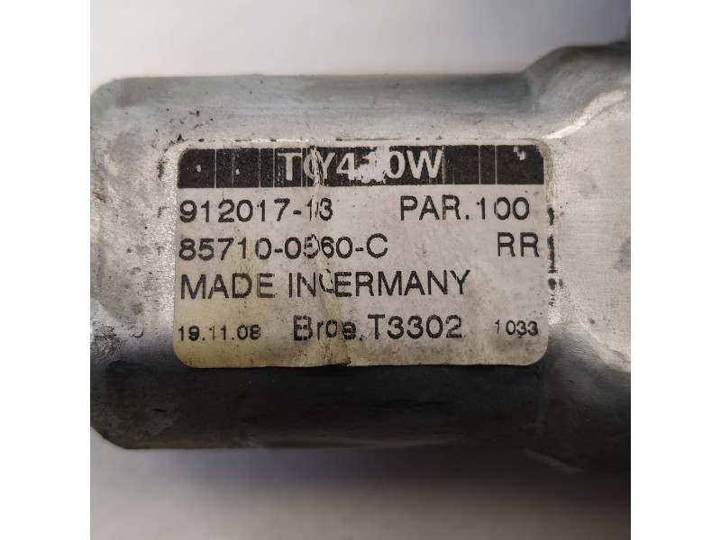 Recambio de motor elevalunas trasero derecho para toyota avensis (t27) active referencia OEM IAM 8570202020 912017103 