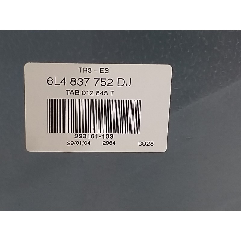 Recambio de elevalunas delantero derecho para seat cordoba berlina (6l2) reference referencia OEM IAM 6L4837752DJ 6L4837756N 