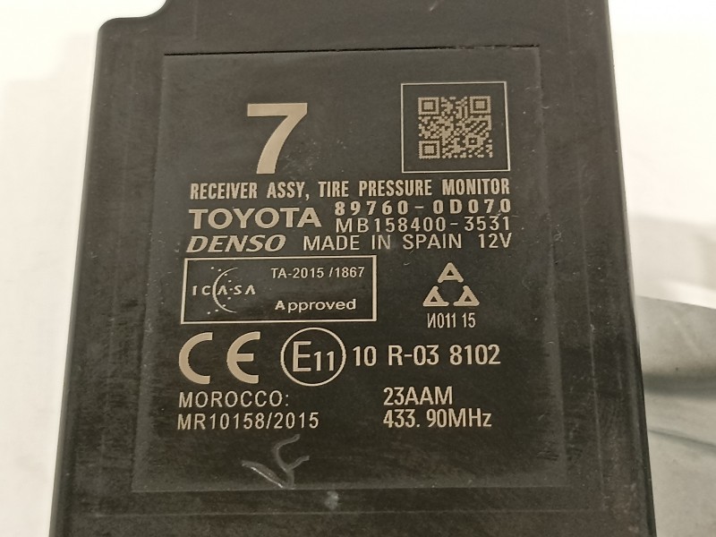 Recambio de modulo electronico para toyota yaris hsd active referencia OEM IAM 897600D070 MB1548003531 
