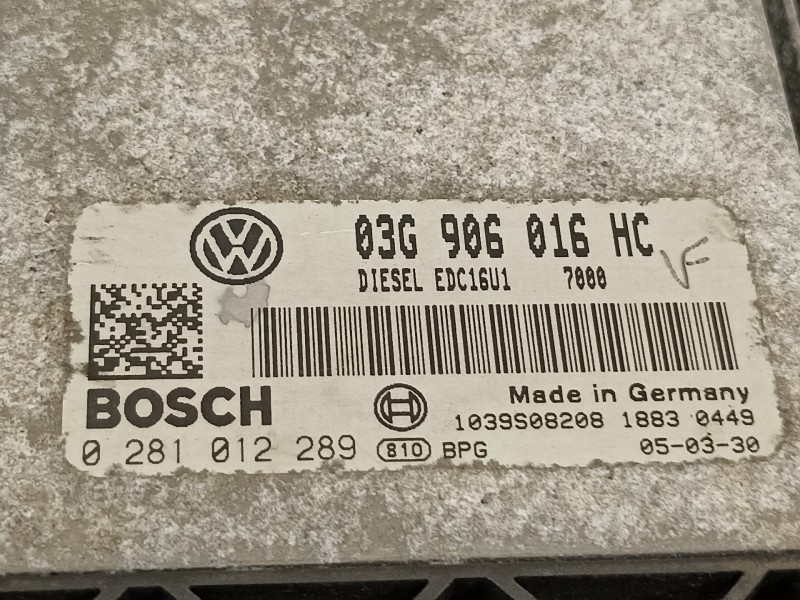 Recambio de centralita motor uce para seat altea (5p1) stylance / style referencia OEM IAM 03G906016HC 0281012289 