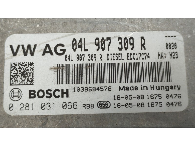 Recambio de centralita motor uce para seat leon (5f1) fr referencia OEM IAM 04L907309R 0281031066 