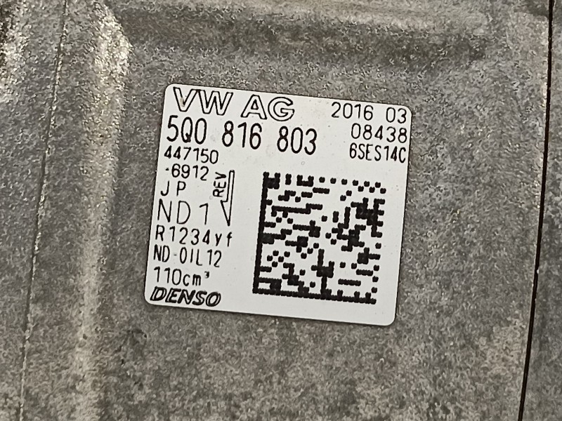 Recambio de compresor aire acondicionado para seat leon (5f1) fr referencia OEM IAM 5Q0816803  