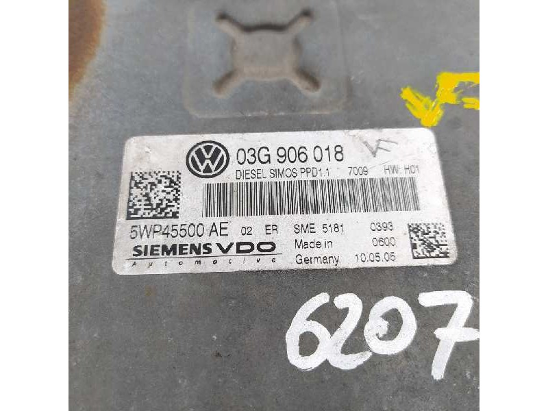 Recambio de centralita motor uce para volkswagen passat berlina (3c2) advance referencia OEM IAM 03G906018 5WP45500AE 