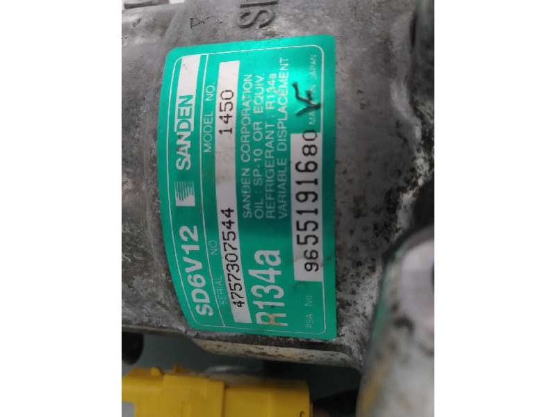 Recambio de compresor aire acondicionado para peugeot 307 cc (s1) 2.0 referencia OEM IAM 9655191580 SD6V12 