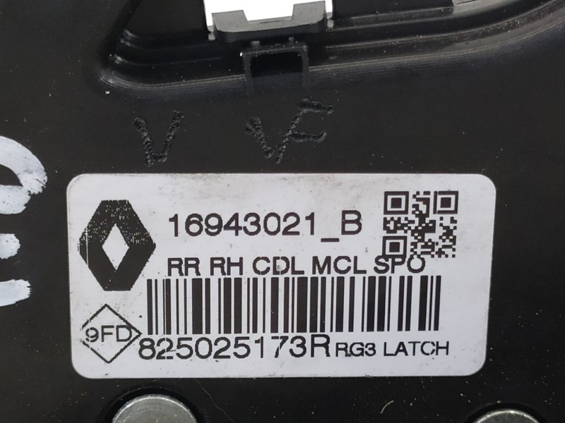 Recambio de cerradura puerta trasera derecha para renault megane iv berlina 5p zen referencia OEM IAM 825025173R  