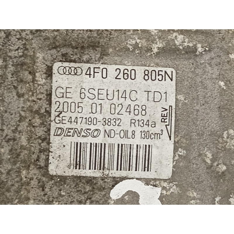 Recambio de compresor aire acondicionado para audi a6 avant (4f5) 3.0 tdi quattro referencia OEM IAM 4F0260805N  