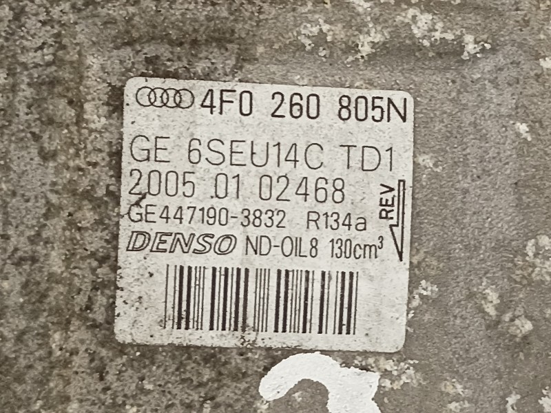 Recambio de compresor aire acondicionado para audi a6 avant (4f5) 3.0 tdi quattro referencia OEM IAM 4F0260805N  