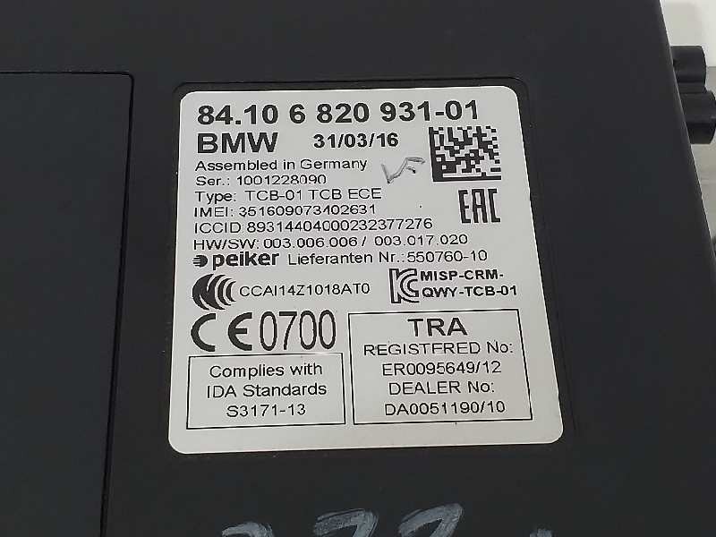 Recambio de modulo electronico para bmw serie 5 touring (f11) 530d xdrive referencia OEM IAM 8410682093101 682093101 