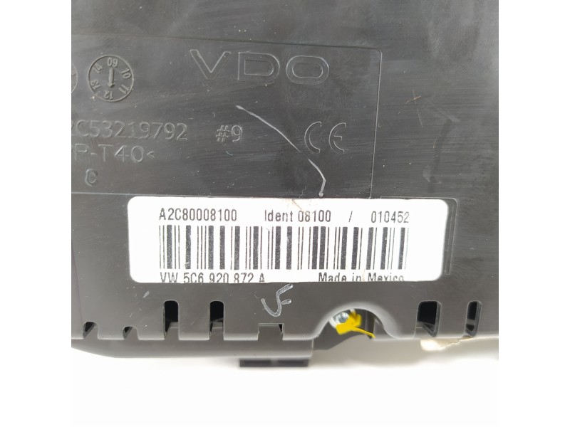 Recambio de cuadro instrumentos para volkswagen jetta (162) sport referencia OEM IAM 5C6920872A A2C80008100 