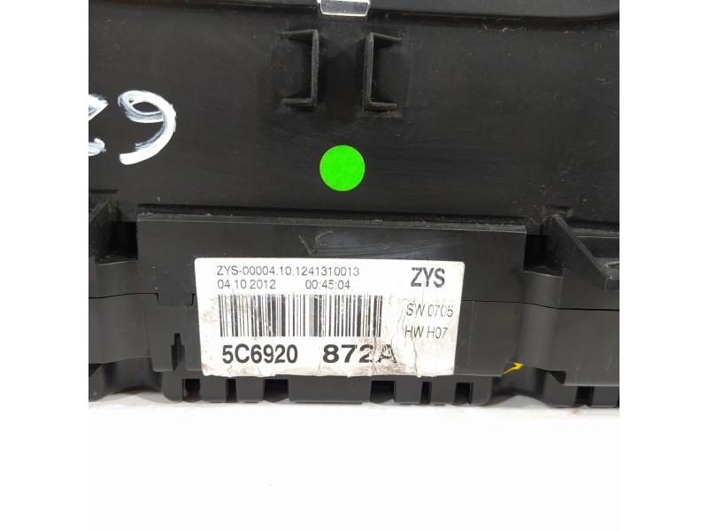 Recambio de cuadro instrumentos para volkswagen jetta (162) sport referencia OEM IAM 5C6920872A A2C80008100 