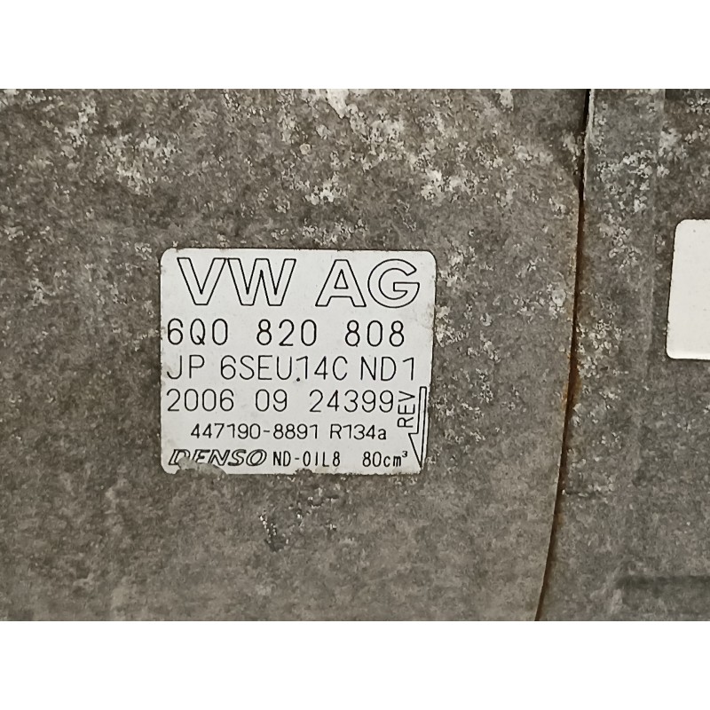 Recambio de compresor aire acondicionado para seat cordoba berlina (6l2) reference referencia OEM IAM 6Q0820808  