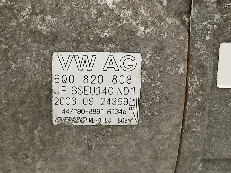 Recambio de compresor aire acondicionado para seat cordoba berlina (6l2) reference referencia OEM IAM 6Q0820808  