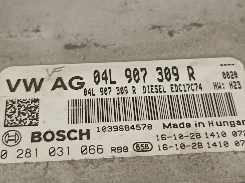 Recambio de centralita motor uce para seat leon (5f1) fr fast lane referencia OEM IAM 04L907309R 0281031066 