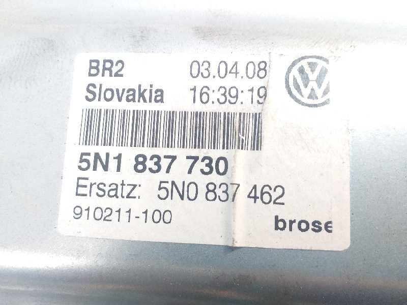 Recambio de elevalunas delantero derecho para volkswagen tiguan (5n1) sport referencia OEM IAM 5N1837730 5N1971121G 5N0959702