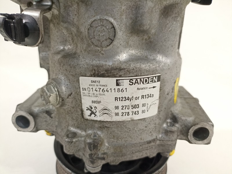 Recambio de compresor aire acondicionado para peugeot 208 1.5 blue-hdi fap referencia OEM IAM 9827850380 9827874380 