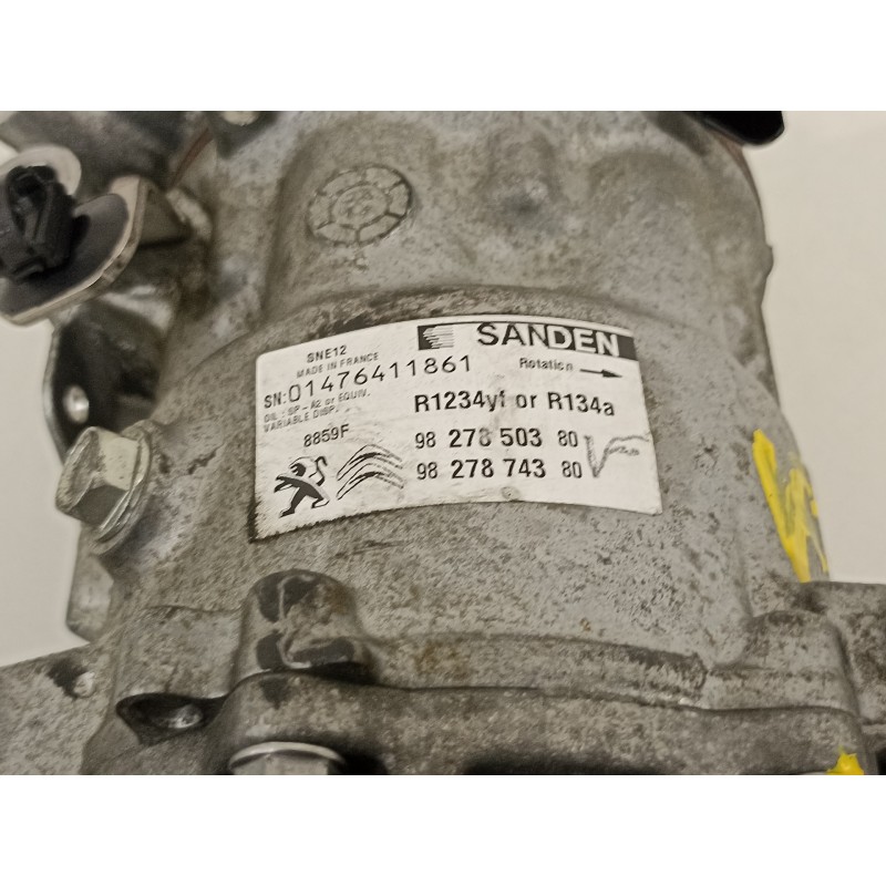 Recambio de compresor aire acondicionado para peugeot 208 1.5 blue-hdi fap referencia OEM IAM 9827850380 9827874380 