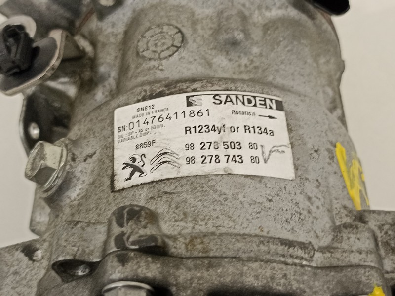 Recambio de compresor aire acondicionado para peugeot 208 1.5 blue-hdi fap referencia OEM IAM 9827850380 9827874380 