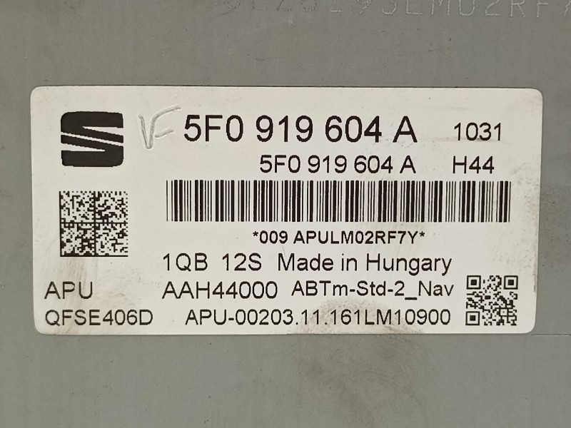 Recambio de sistema navegacion gps para seat leon (5f1) fr fast lane referencia OEM IAM 5F0919604A  