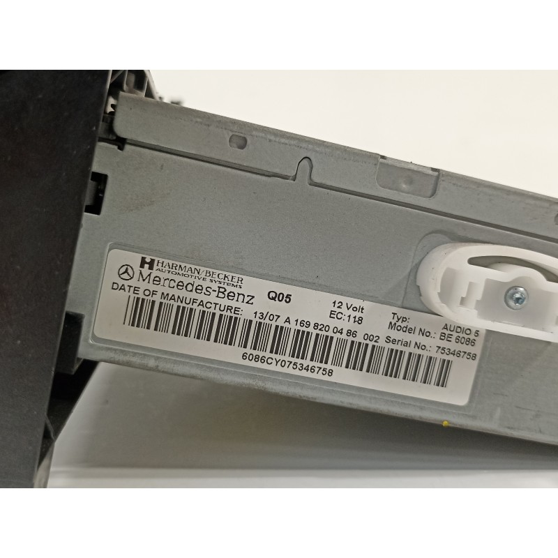 Recambio de sistema audio / radio cd para mercedes-benz clase b (w245) 180 cdi (245.207) referencia OEM IAM A1698200486  