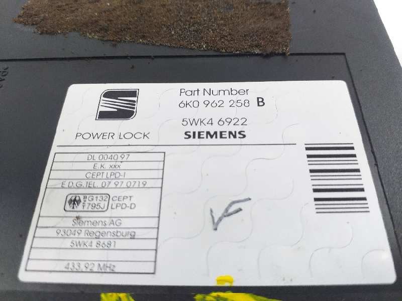 Recambio de centralita cierre para seat cordoba berlina (6k2) dream referencia OEM IAM 6K0962258B  