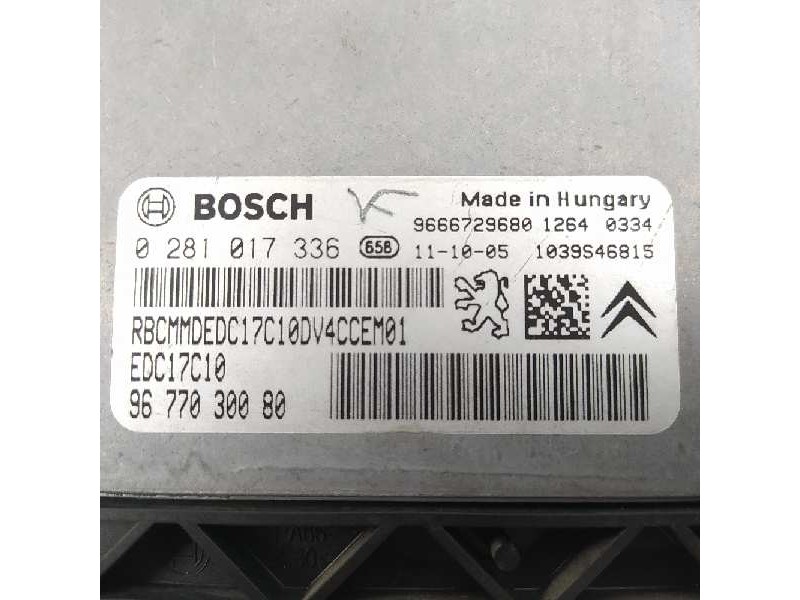 Recambio de centralita motor uce para peugeot 207 207 + referencia OEM IAM 9677030080 0281017336 