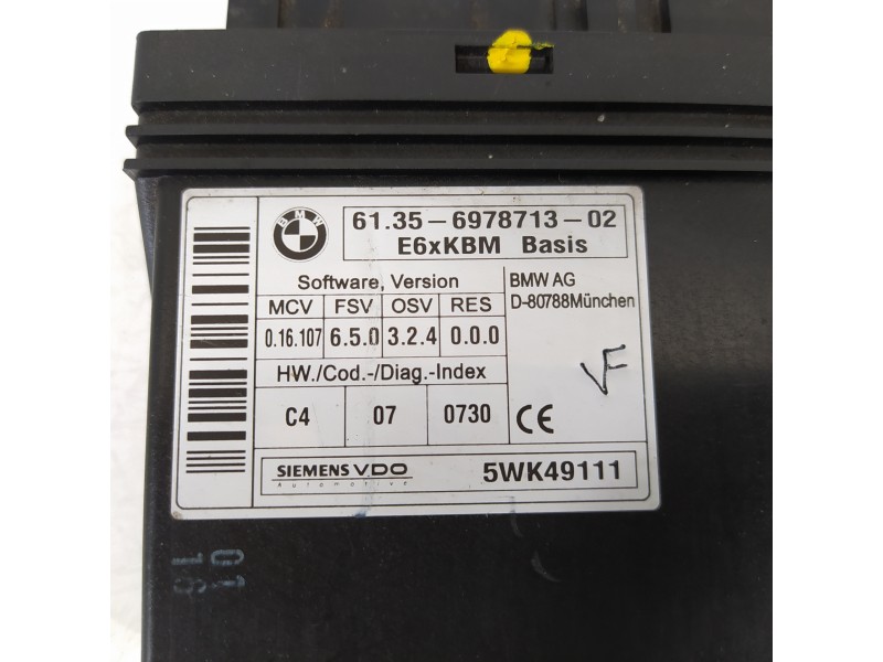 Recambio de modulo electronico para bmw serie 5 berlina (e60) 525d referencia OEM IAM 61356978713 5WK49111 