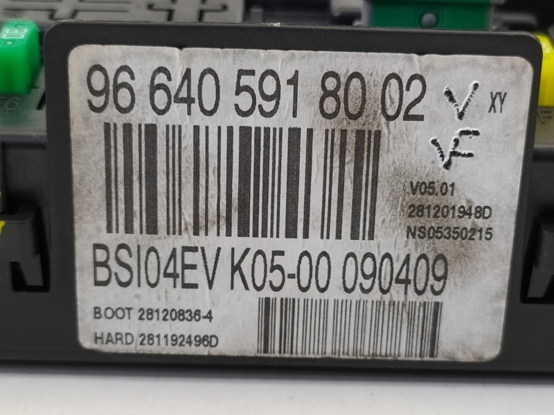 Recambio de caja reles / fusibles para peugeot 308 confort referencia OEM IAM 9664059180 BSI04EV K0500090409