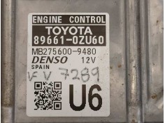 Recambio de centralita motor uce para toyota auris hybrid business referencia OEM IAM 896610ZU60 MB2756009480  2