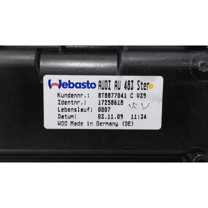 Recambio de techo electrico para audi a5 sportback (8t) 2.0 tdi (125kw) referencia OEM IAM 8T8877041 8K5877255A 
