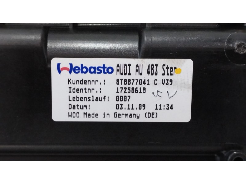 Recambio de techo electrico para audi a5 sportback (8t) 2.0 tdi (125kw) referencia OEM IAM 8T8877041 8K5877255A 