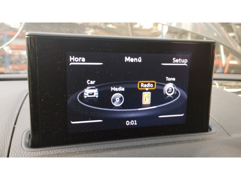 Recambio de pantalla multifuncion para audi a3 sportback (8va) ambiente referencia OEM IAM 8V0857273M 8V0919603C 8V0857974E