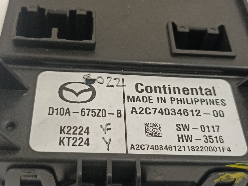 Recambio de modulo electronico para mazda cx-3 center-line referencia OEM IAM D10A675Z0B A2C74034612 