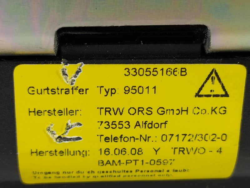 Recambio de cinturon seguridad trasero izquierdo para maserati granturismo s referencia OEM IAM 34040999A 33055166B 