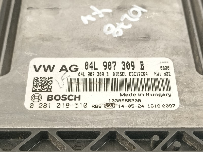 Recambio de centralita motor uce para volkswagen golf vii lim. advance bluemotion referencia OEM IAM 04L907309B 0281018510 