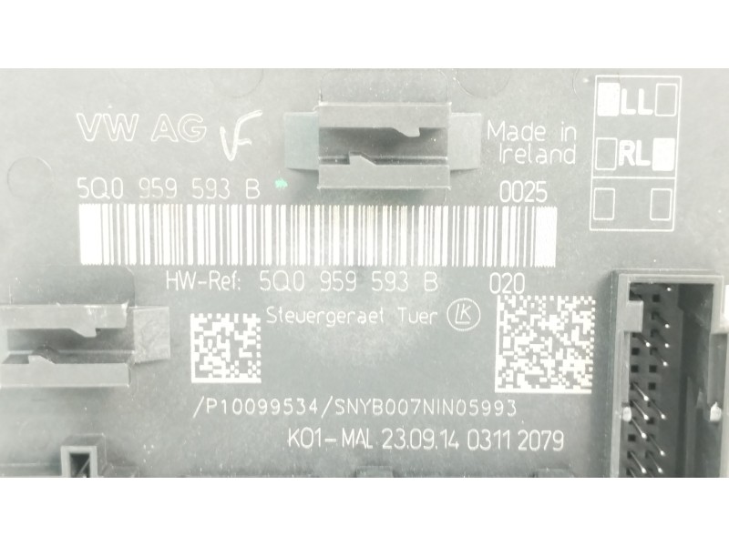 Recambio de modulo confort para audi a3 sportback (8va) ambiente referencia OEM IAM 5Q0959593B  