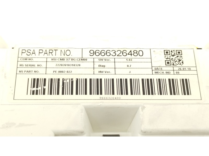 Recambio de cuadro instrumentos para citroën c5 berlina business referencia OEM IAM 9666326480  