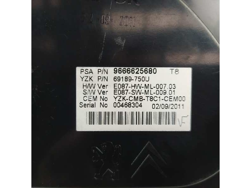 Recambio de cuadro instrumentos para peugeot 3008 access referencia OEM IAM 9666625680  