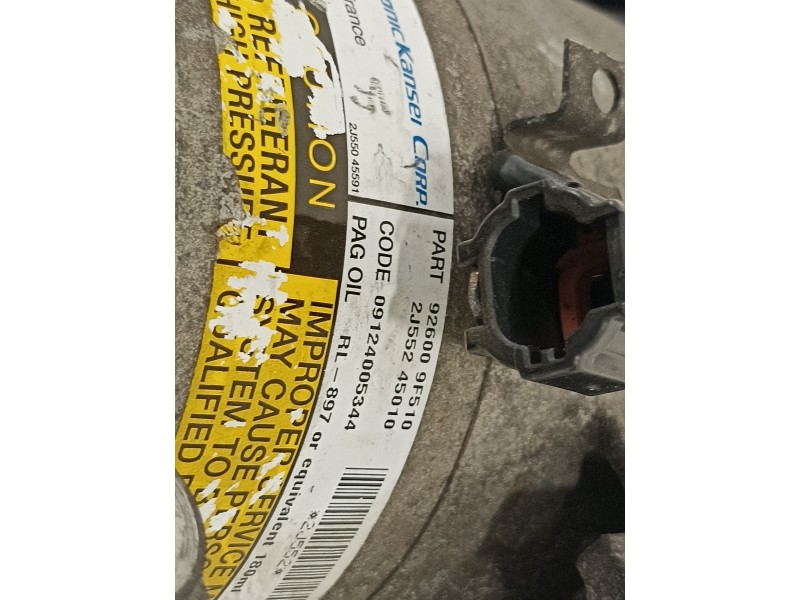 Recambio de compresor aire acondicionado para nissan almera (n16/e) acenta referencia OEM IAM 926009F510  