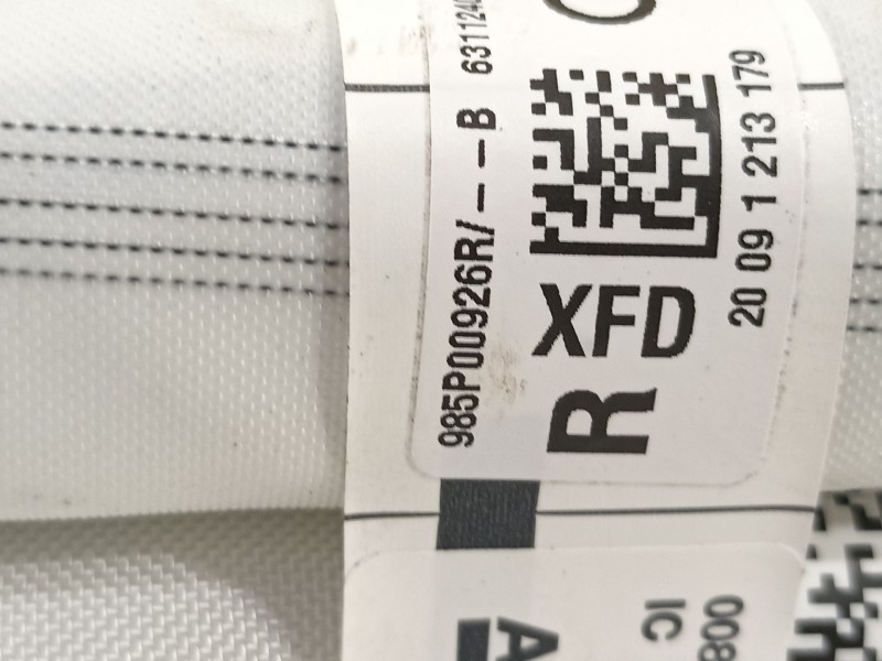 Recambio de airbag cortina delantero derecho para renault talisman business referencia OEM IAM 985p00926r  