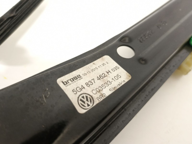 Recambio de elevalunas delantero derecho para volkswagen golf vii lim. gte referencia OEM IAM 5G4837462H  