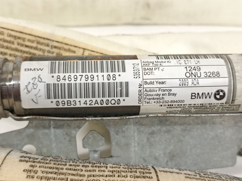 Recambio de airbag cortina delantero izquierdo para bmw x6 (e71) 3.5d referencia OEM IAM 84697991108  