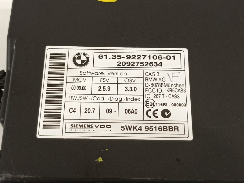 Recambio de modulo electronico para bmw x6 (e71) 3.5d referencia OEM IAM 6135922710601  