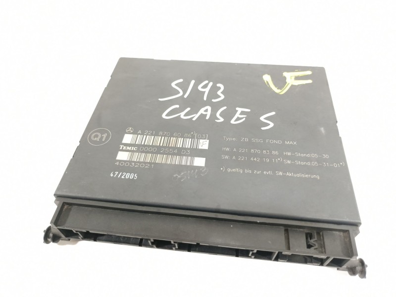 Recambio de modulo electronico para mercedes-benz clase s (w221) berlina 350 (221.056) referencia OEM IAM A2218706086  