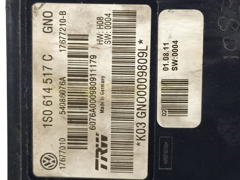 Recambio de abs para seat mii (kf1) reference referencia OEM IAM 1S0614517C  