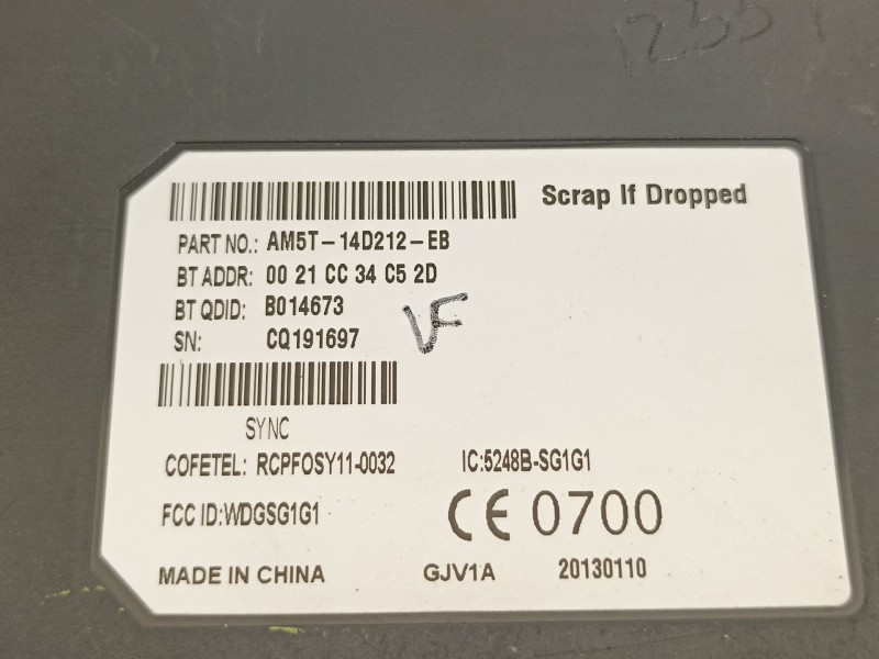 Recambio de modulo electronico para ford kuga (cbs) titanium referencia OEM IAM am5t14d212eb  